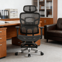 Orthopedic Office Chair with Footrest