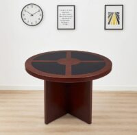 round boardroom table, circular meeting desk, conference room table round, premium discussion table, luxury executive boardroom desk, compact meeting table, modern corporate round table, collaboration office desk, multi-person round table, solid wood meeting table, mahogany round boardroom desk, walnut circular conference table, dark oak discussion table, white modern meeting desk, minimalist boardroom centerpiece, industrial style round desk, veneer executive table, glass top conference table, boat front alternative table, small group meeting desk, 4 seater round table, 6 person circular table, 8 seat boardroom table, circular training room desk, co-working space table, huddle room round desk, private office meeting table, seminar discussion table, institutional round desk, university boardroom table, corporate headquarters furniture, executive suite roundtable, b2b office furniture, commercial grade meeting desk, BIFMA certified boardroom table, heavy duty office desk, scratch resistant surface table, waterproof conference top, wire management round table, built-in cable grommet desk, tech-integrated boardroom table, power strip conference table, media ready meeting desk, media hub circular table, center pedestal boardroom table, cross base meeting desk, chrome leg discussion table, heavy load capacity desk, sturdy wooden conference table, durable steel frame desk, space optimizing meeting table, space-saving boardroom furniture, custom wood round desk, artisan crafted conference table, wholesale corporate tables, bulk training room furniture, affordable luxury boardroom desk, premium office centerpiece, showroom quality table