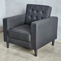 1-Seater Leather Office Sofa - Image 5